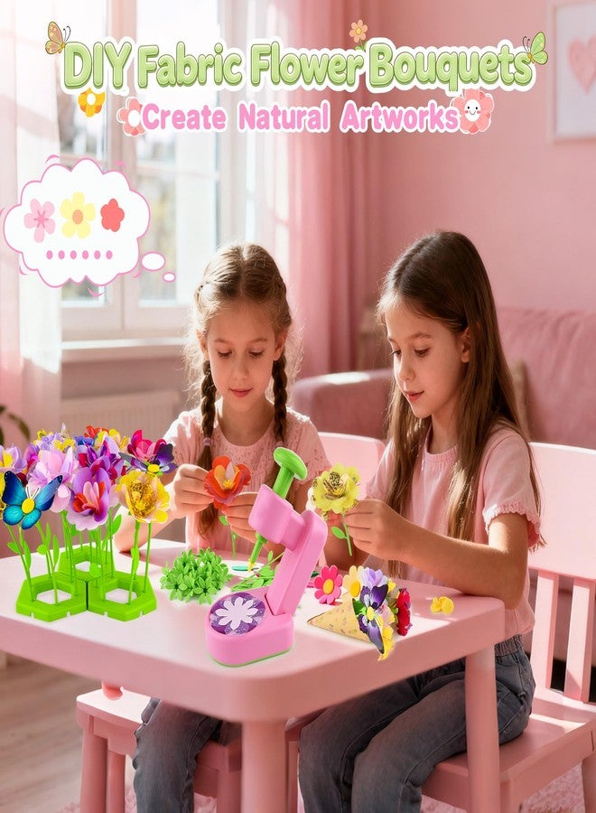 Nicella Fabric Flower Bouquets Toys,Flower Making Kit-DIY Craft Kits Toys for Kids,DIY Build Your Flowers Bouquet, Arts and Crafts for 3 4 5 6 7 8+Year Old Girl Birthday Gifts Ideas - Image 3